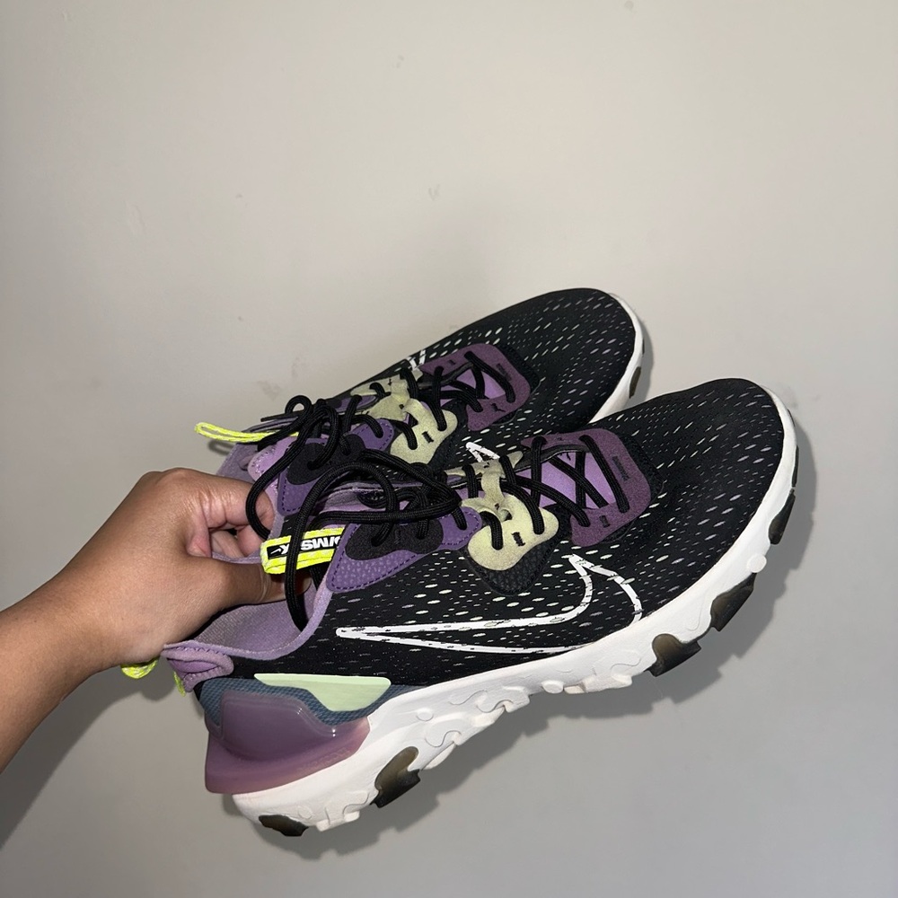 Nike React Vision Sneakers in Black Gravity Purple Volt